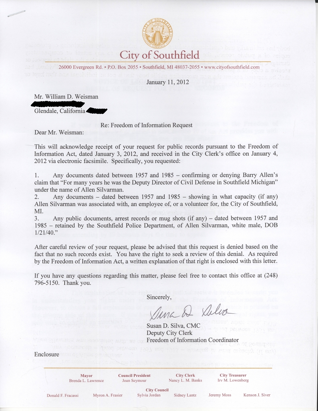 Southfield FOIA